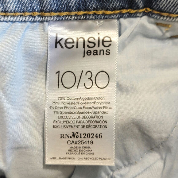 Kensie Jeans The High Rise Midi Skirt Vintage Luxe Blue Denim Casual Classic 10 - Picture 9 of 11